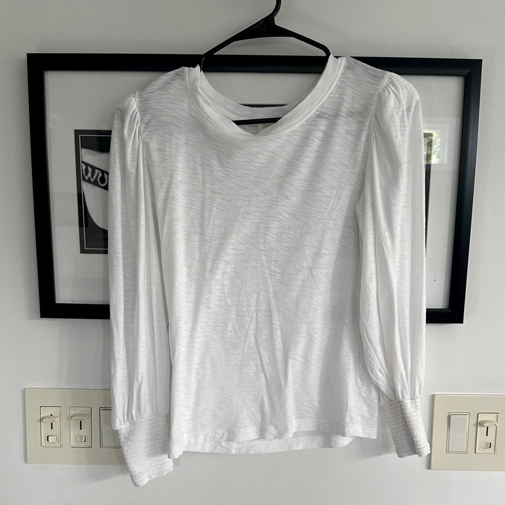 Nation LTD white long sleeve shirt size XS